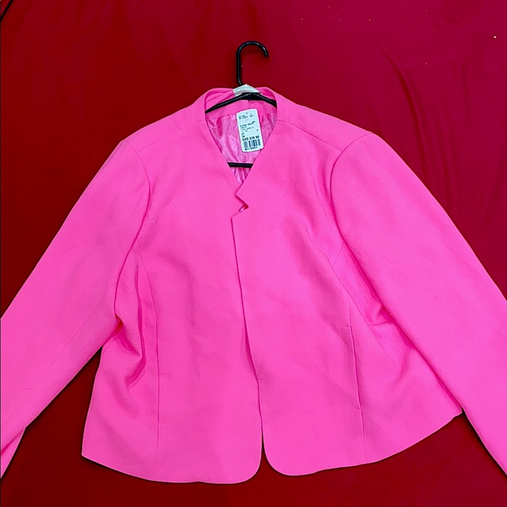 Hot pink plus sized blazer